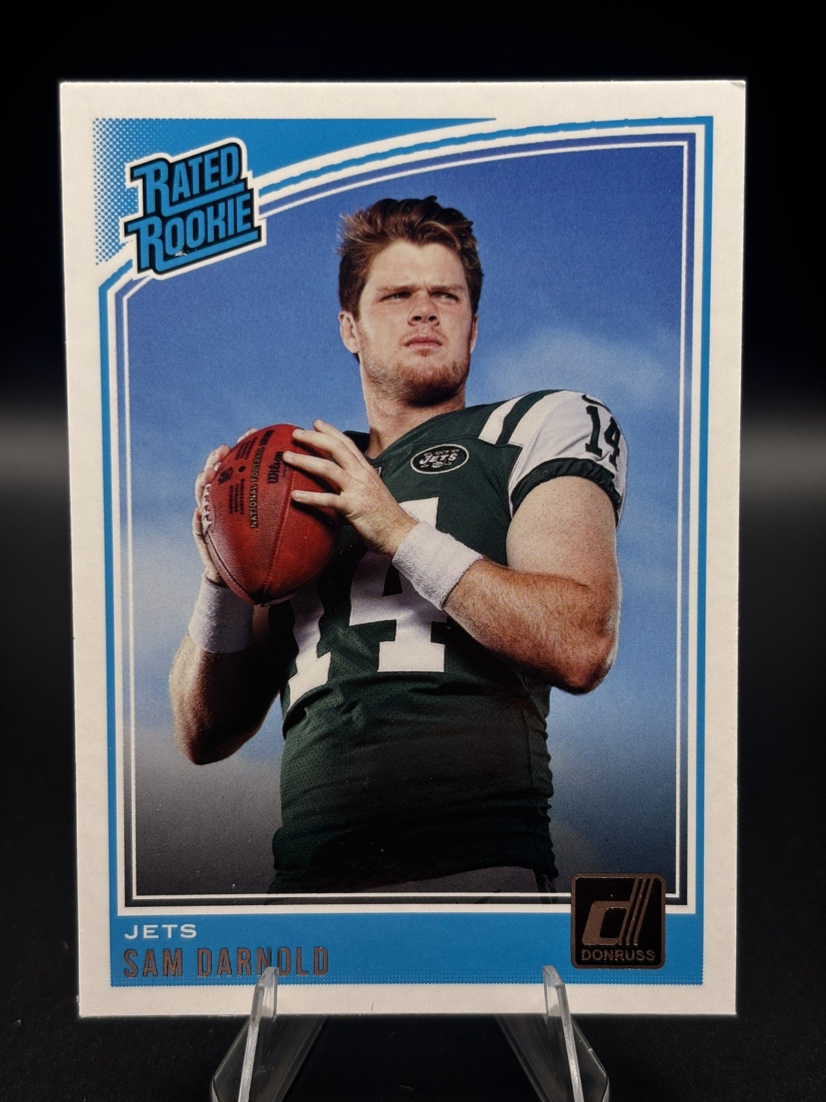 Panini 2018 Donruss Rated Rookie Sam Darnold #301 New York Jets Football Card