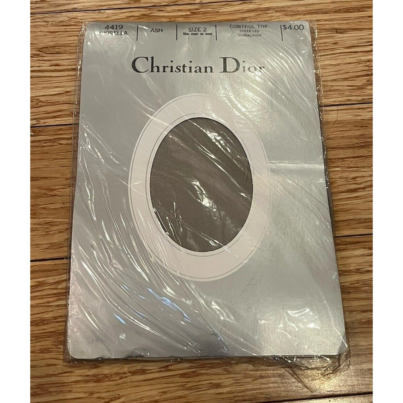 Culotte vintage Christian Dior contrôle top jambe transparente pied sandale frêne taille 2 Diorella