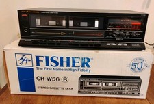 FISHER CR-W56 B/STEREO CASSETTE DECK/PARTS ONLY/EX CONDITION/WITH BOX/POWERS ON