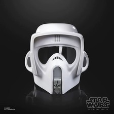 Image of BNIB The Black Series Scout Trooper Premium Electronic Helmet MINT Star Wars