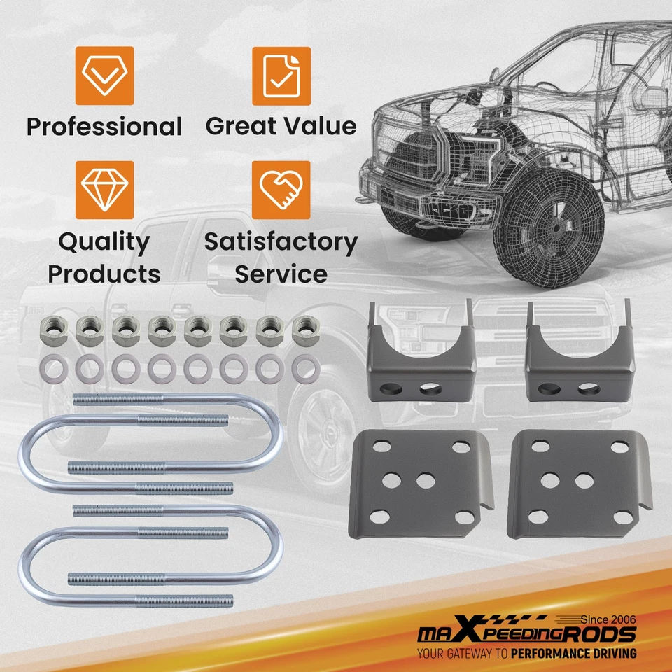 Kit abatible de caída de eje trasero de 6" para camioneta Ford F-150 2x2 4x4 2004-2014 Foto 4 de 4