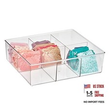 Plastic 6 Compartment Dresser Drawer Divided 6 compartments Pack of 1 