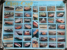Set Of 6 Vintage Bob Speltz Boat Posters, Chris Craft, Century, Runabouts