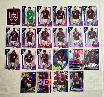 Topps Premier League 2026 Burnley FC Team Set Full Alle 22 Karten Club