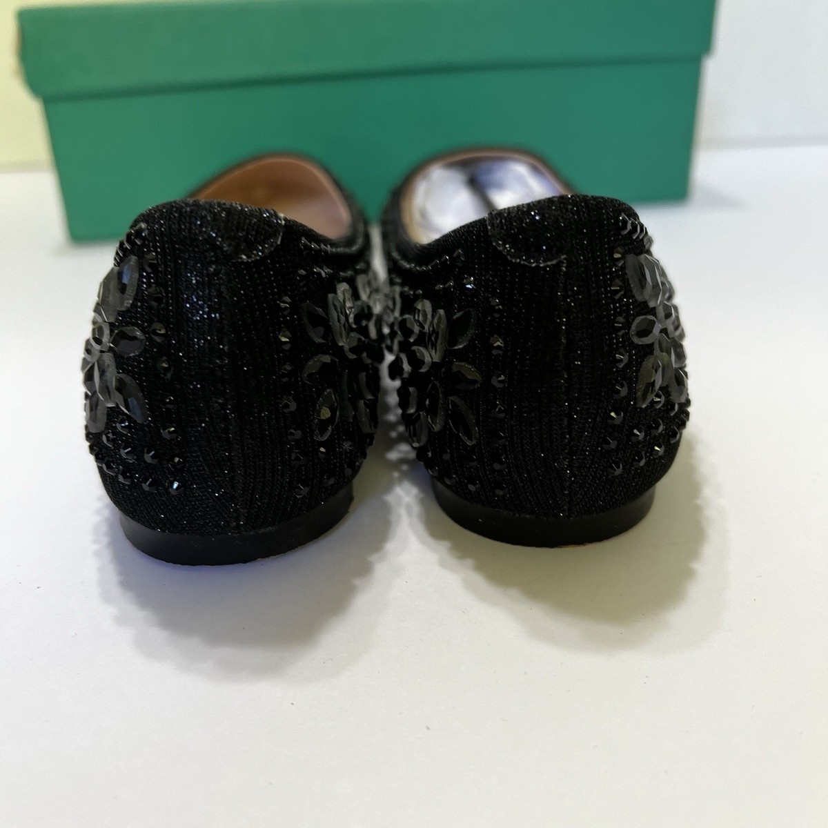 NEW! Womens Lauren Lorraine Becky Black Jeweled Slip on  display picture 1