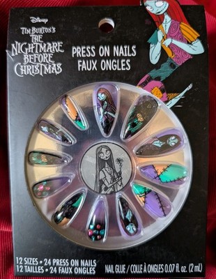 Disney Tim Burton's The Nightmare Before Christmas Sally Faux Nail Set Brand New