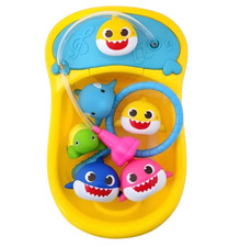 Pinkfong Baby Shark Bath Fishing Toy Set Shower Net Kids Bath Toy Water Play Set