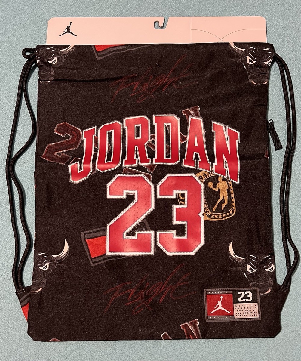 Jordan 23 / Black, Red & White / Drawstring / Gym Bag / Sack