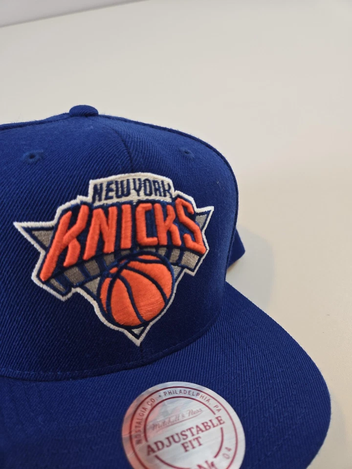 New York Knicks Hat Cap Snap Back Mens One Size Blue NBA Basketball Wool Logo - Image 2 of 4