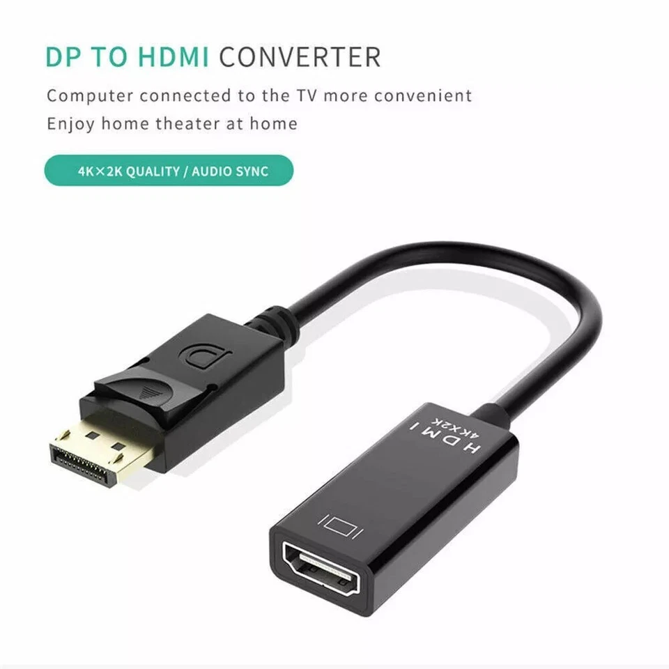 Adattatore convertitore da Displayport a HDMI 4K DP da Displayport a HDMI - Immagine 3 di 4