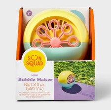 Mini Bubble Maker - Sun Squad : Fun Bubble Toy for Kids Ages 3