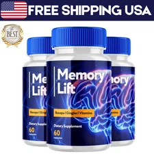 Memory Lift Brain Maximum Support Supplement Pills Advanced Formula 180 Capsules
