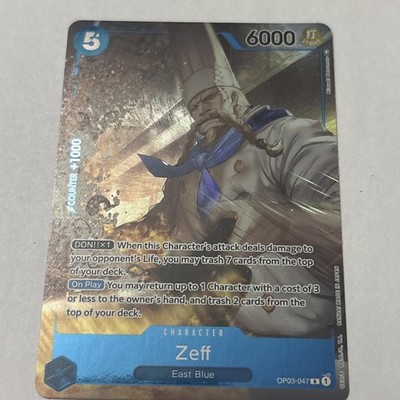 One Piece CCG Zeff Alt Art Op03-047 Rare Pillars of Strength English NM Card TCG