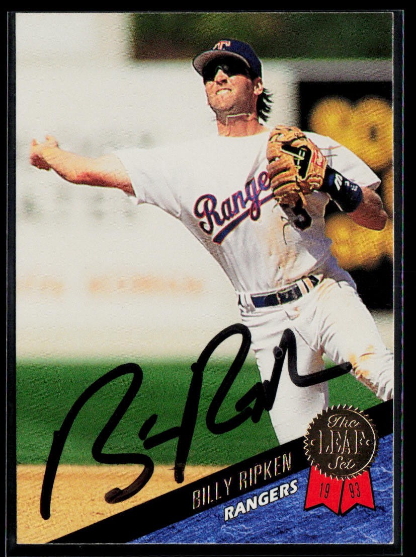 1993 Leaf #435 Billy Ripken IP Signed Auto