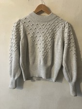 French Connection Light Grey Bobble Sweater