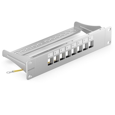 8 Port Patchpanel 1HE 10'' Modular Keystone Module CAT LAN Netzwerk Patchfeld