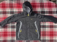 Vintage Y2K Nike Young Gray  Yellow hooded jacket Reversible Size XL 18-20 