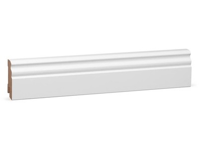 Sockelleiste weiß MDF Hamburger Profil | RAL9016 direktlackiert | 18x58 145 mm