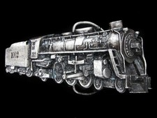 OB11110 NOS VINTAGE 1978 STEAM ENGINE TRAIN RAILROAD PEWTER BERGAMOT BUCKLE