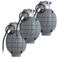 Kids Army Sas Toy Hand Grenades - Set Of 3 Black Dummy Grenades Kids Army Sas Toy Hand Grenades - Set Of 3 Black Dummy Grenades