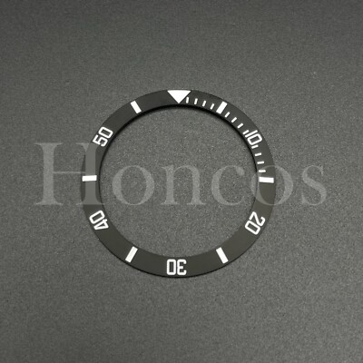 38mm Carbon Black Number Ceramic Bezel Insert Ring Fits Rolex Sub 40mm Case B/WT