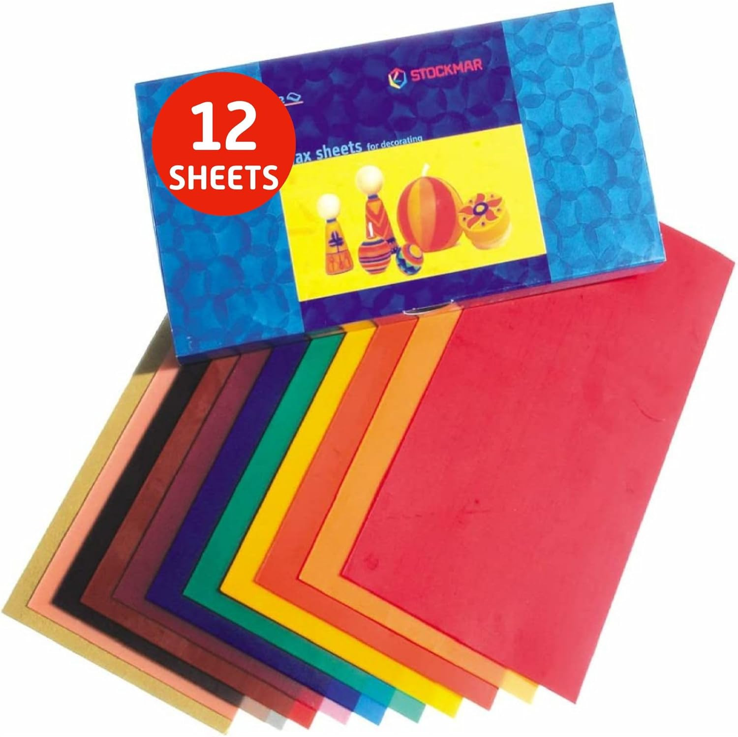 Wax Foil 20 X 10 Cm Pack of 12 Assorted