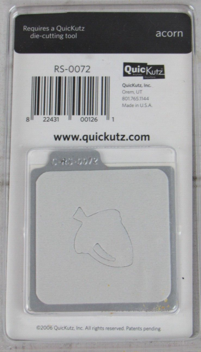 QuiKutz Acorn 2x2, 1 cutting dies set RS-0072 | eBay