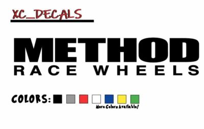 Method Race Wheels PAIR Vinyl Decal Sticker Graphics Logo Offroad