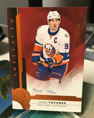 JOHN TAVARES #25/55 ORANGE COPPER #115 UD ARTIFACTS 2016