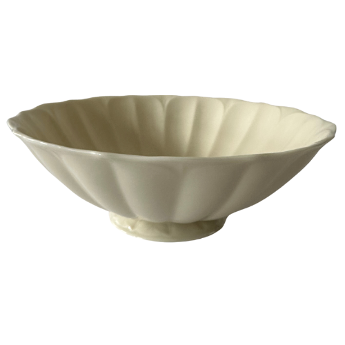 Vintage Lenox Lotus Collection Green Mark 8" Footed Creamy White Serving Bowl - Picture 1 of 5