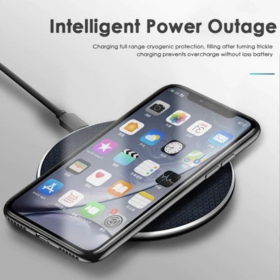 Wireless Fast Charger Charging Pad Dock for Samsung iPhone Android Cell Phone - Image 4 of 4
