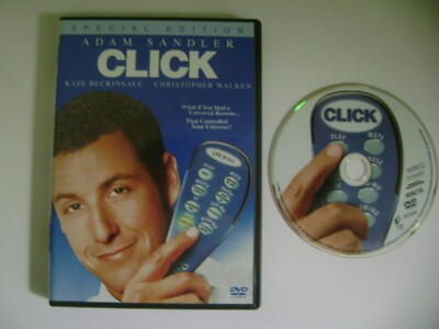 Click (DVD, 2006)  Adam Sandler comedy. Magical remote skips family changes life