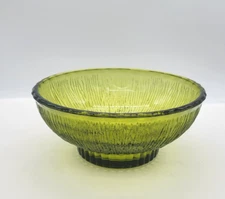 Avocado Green Vintage 1975 FTD Glass Bowl Dish 7"