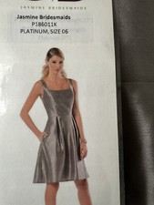 Jasmine Bridesmaids NWT Metallic Platinum Dress Wedding/prom/formal/party