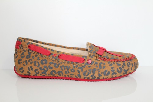 UGG Australia 1006201 CELP 6 I Heart Belle Slipper Flat Shoes Leopard Red 6 - Picture 5 of 8