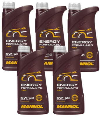 5x1 Liter  Mannol Energy Formula PD 5W40 Motoröl 5W-40 MB BMW LL-04 Ford Opel VW
