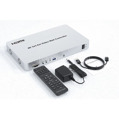 4K 3x3 Art Video Wall Controller Supports 3840x2160 HDMI USB3.0 Input ot25 #WD9