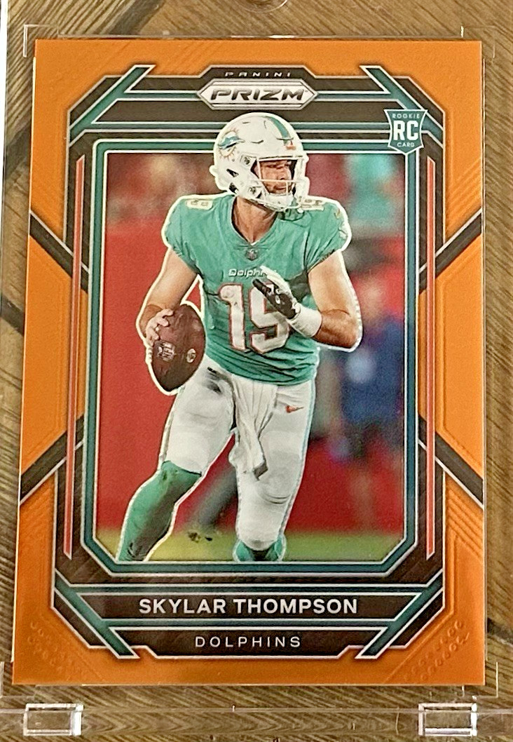 2022 Prizm SKYLAR THOMPSON Orange Prizm /249 #354 Rookie RC Miami Dolphins SP