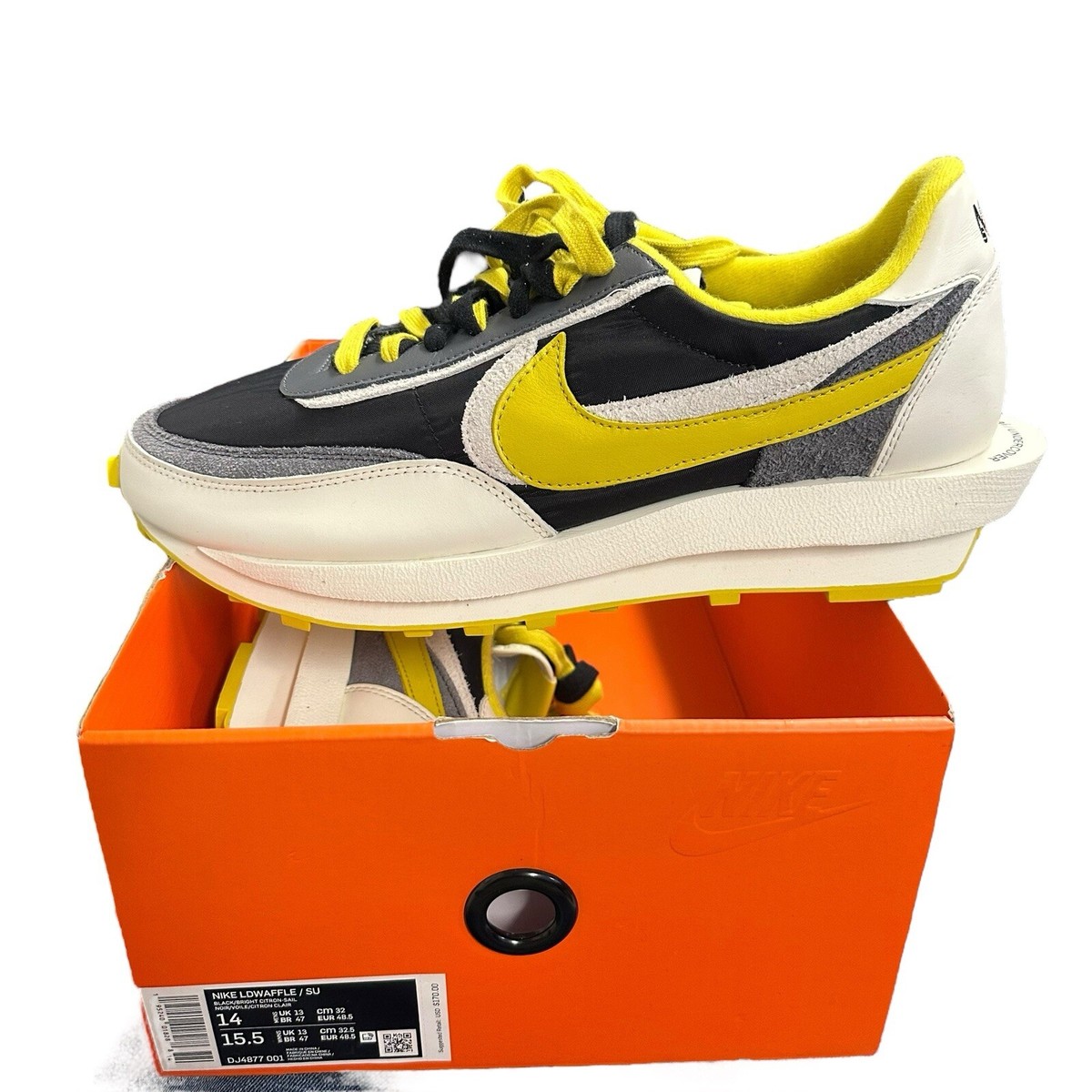 Nike LD Waffle Sacai Undercover Black Bright Citron Yellow DJ4877  