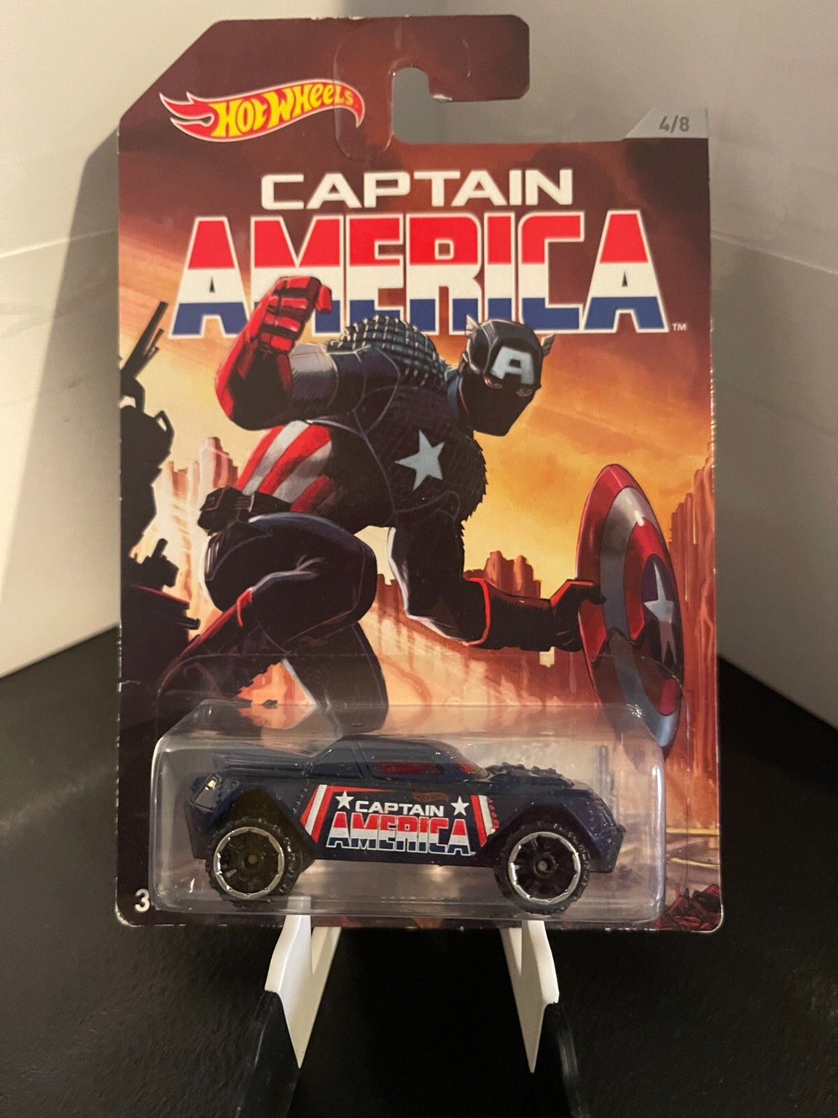Hot Wheels 2016 RD-08 #4 Captain America Marvel