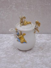 Antike Empire Design Porzellan Mokkakanne Putti Engel Amoretten Vintage um 1840