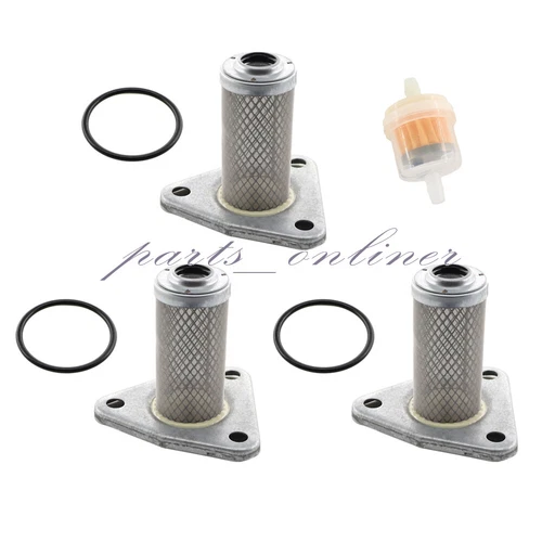 3x Oil Filter & Ring Kit Tune Up Kit for Ezgo 295cc 350cc Rep 26591G01 Golf Cart