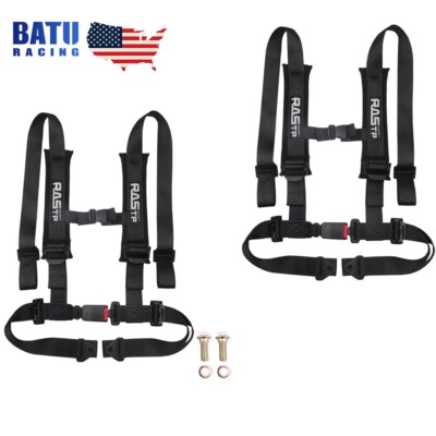 2'' 4-Point Racing Car Harness Sport Quick Release Safety Universal Seat Belt X2