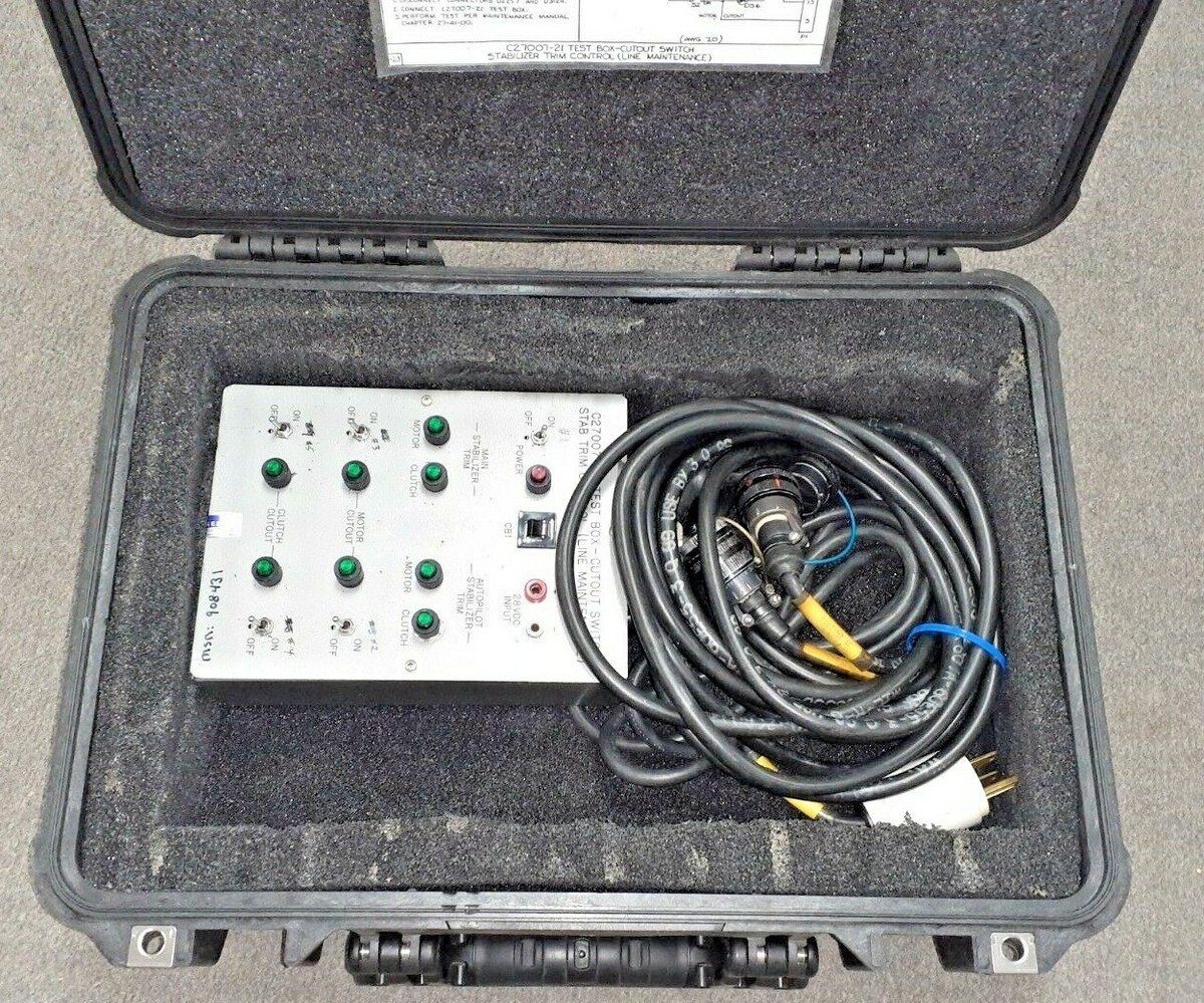 C27007-22 TEST BOX - CUTOUT SWITCH STAB TRIM CONTROL | eBay