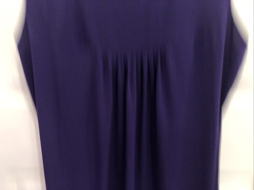 Damen Lily by Firmiana Gr. L ärmellos lila asymmetrischer Saum Tunika Oberteil - Bild 7 von 8