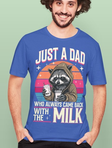 Camiseta Just a Dad Who Always Came Back with the Milk, divertida camiseta de paternidad regalo - Imagen 6 de 16