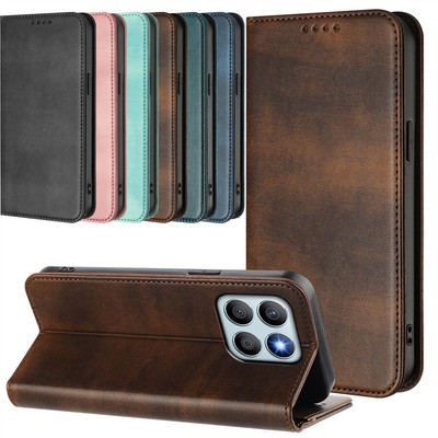 Retro Magnet Wallet Case Handy Hülle Cover für Huawei Honor X8B X6B X8 X5B X8C