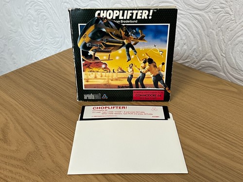 Ariolasoft Choplifter Commodore 64 Disk - Rare Working -👽👾Retro Gift Idea👾👽