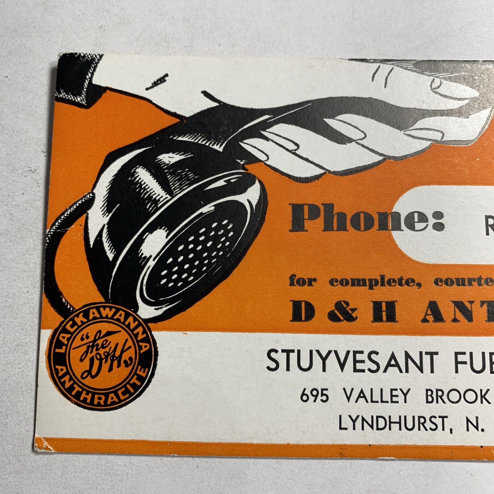 Ink Blotter Coal Anthracite Stuyvesant Fuel Lyndhurst New Jersey