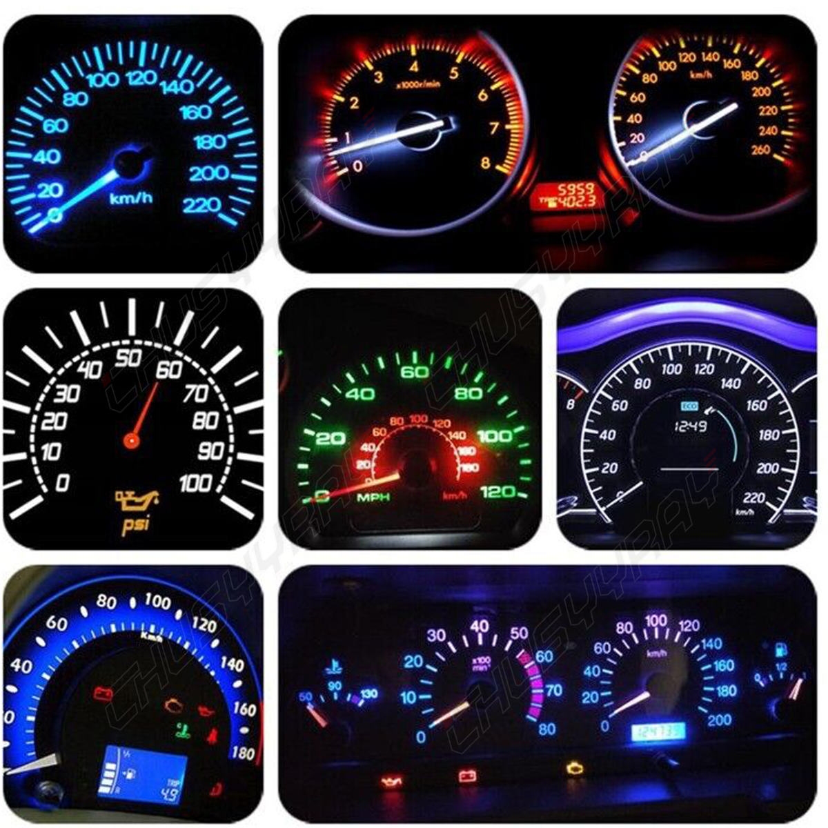 Gauge Cluster LED Dashboard Bulbs Blue For Jeep 84 96 Cherokee Wagoneer